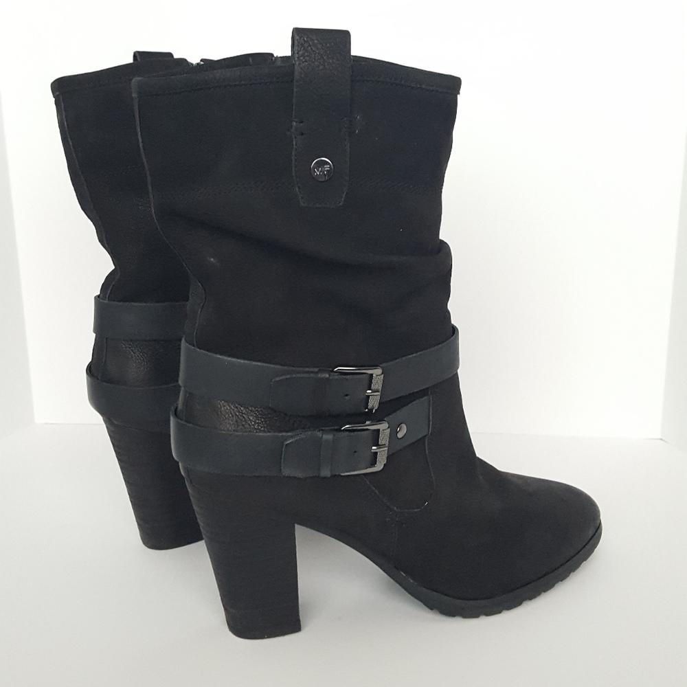 Marc Fisher Famous Sloched Black Boots Size 9.5